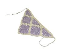 Bandana en crochet coloré pour femme, motif foulard, turban à nouer pour triangle pour envelopper la tête