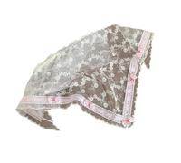 Bandana en dentelle brodée - Turban - Pour l'extérieur - Motif rétro - Écharpe vintage pour cheveux, a, taille unique