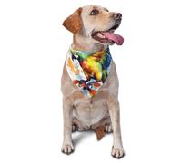 Bandana en forme de perroquet volant pour animal domestique - Accessoire pour photos de chiens et chats de petite et moyenne taille - Bandana triangulaire réglable - Lavable