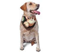Bandana en forme de singe musical pour animaux de compagnie - Accessoire pour photos de chiens de petite et moyenne taille - Bandana triangulaire réglable lavable pour chiot