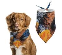 Bandana en forme de tortue de mer peinte - Lavable et réglable - Écharpe respirante pour animaux de compagnie de petite, moyenne et grande taille