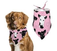 Bandana en forme de vache laitière noire et blanche, lavable et réglable, écharpe respirante pour animaux de compagnie de petite, moyenne et grande taille, accessoire tendance mignon pour animal de
