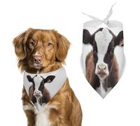 Bandana en forme de vache lavable et réglable, écharpe respirante pour animaux de compagnie de petite, moyenne et grande taille, accessoire tendance mignon pour animal de compagnie