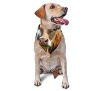 Bandana en forme de vache marron pour animaux de compagnie - Accessoire pour photos de chiens de petite et moyenne taille - Bandana triangulaire réglable lavable pour chiot