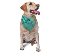 Bandana en marbre bleu sarcelle et doré pour chien de petite et moyenne taille, accessoire photo, bandanas triangulaires réglables et lavables
