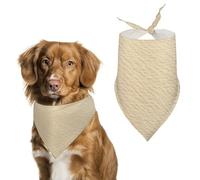 Bandana en papier aquarelle lisse crème pour chien et chat