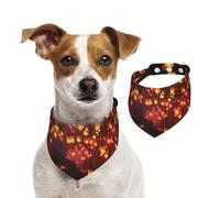 Bandana en papier pour chien - Lanterne en papier - Écharpe réglable pour animaux domestiques - Bandana lavable double face en coton - Triangle - Écharpe pour chiens et chats - Accessoires de costume