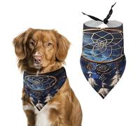 Bandana fantaisie pour chien en coton doux lavable au quotidien en été durable triangle réversible pour chiens et chats de petite, moyenne et grande taille Blanc