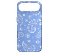 Bandana Floral bohème Bleu bébé Blanc Cachemire esthétique Fille Coque pour iPhone Air