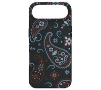 Bandana Floral bohème Marron Bleu Cachemire esthétique Girly Mignon Coque pour iPhone Air