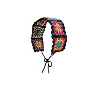 Bandana for cheveux au crochet, tricoté à faire soi-même, petite marguerite orange au crochet for cheveux, écharpe triangulaire, bandeaux au crochet, bandeau for femmes et filles (Color : 1, Size :