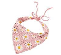 Bandana for cheveux au crochet, tricoté à faire soi-même, style rouille, style rouille, bandana for cheveux, écharpe triangulaire, bandeaux au crochet, foulard for femmes et filles (Color : Pink, Si