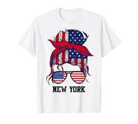 Bandana Foulard Lunettes de soleil Fille New York T-Shirt