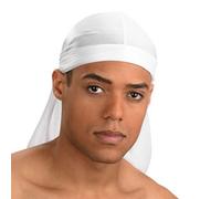 Bandana Foulard US Durag - Rap USA du rag - Airsoft Paintball Hip hop Moto Biker Musculation (2# Blanc)