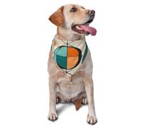 Bandana géométrique du milieu du siècle pour chien et chat de petite et moyenne taille, accessoire photo, bandanas triangulaires réglables et lavables