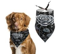 Bandana gothique rose pour chien en coton doux lavable au quotidien en été durable Triangle réversible Convient pour les chiens et chats de petite, moyenne et grande taille