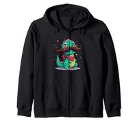 Bandana Humoristique avec Moustache Mignon Dinosaure Sweat à Capuche
