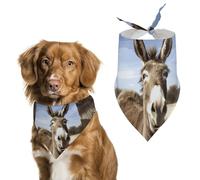 Bandana humoristique pour chien âne réglable - Mouchoir de fête pour animaux de compagnie - Écharpe triangulaire pour chiot et chat de petite et moyenne taille
