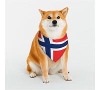 Bandana imprimé drapeau norvégien pour chiens et chats, tissu élastique doux et respirant pour un usage quotidien