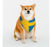 Bandana imprimé drapeau suédois pour chiens et chats, tissu élastique doux et respirant pour un usage quotidien