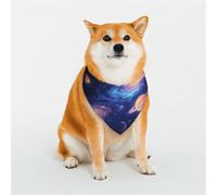 Bandana imprimé illusion galactique pour chiens et chats, tissu élastique doux respirant pour un usage quotidien
