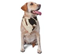 Bandana imprimé vache pour animal domestique pour chiens de petite et moyenne taille, accessoire photo, bandanas triangulaires réglables pour chiot, foulard lavable pour chien