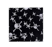 Bandana Jaune Rouge Noire Bleu Vert Rose Hommes Femmes Coton Unisexe Foulard Large Bandeau Accessoire Mode Équitation Motocyclisme Pêche Randonnée Activités de plein Air 54cm - Petit Crâne, 54cm