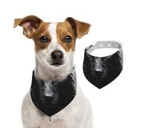 Bandana lavable en forme de tête de loup noire pour petit et grand animal domestique pour fille ou garçon, accessoires pour animaux de compagnie