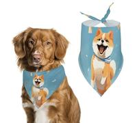 Bandana mignon pour chien Shiba Inu lavable et réglable, écharpe respirante pour animaux de compagnie de petite, moyenne et grande taille, accessoire tendance mignon pour animal de compagnie