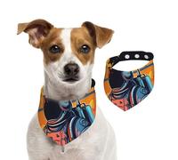 Bandana motif astronaute de dessin animé pour chien et chat - 1 pièce - Accessoires pour petits chiens