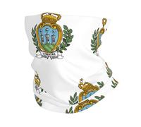 Bandana Multifonctionnel Unisexe Cache-Cou Coupe-Vent Pour Hommes Et Femmes Avec Le Drapeau De La République De Saint-Marin Idéal Pour Le Cyclisme La Course À Pied Et La Randonnée