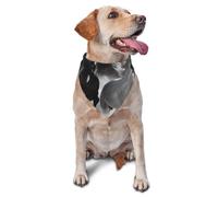Bandana noir et blanc avec motif chevaux qui courent pour chiens de petite et moyenne taille, accessoire photo, bandana triangulaire réglable lavable pour chiot, chiot