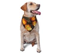 Bandana orange papillon pour chien et chat de petite et moyenne taille, accessoire photo, bandanas triangulaires réglables et lavables