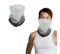 Bandana Pack Summer Cooling Neck Gaiter Face Covering Scarf Respirant UV Protection Cycling Face Cover pour Randonnée Moto Running(One Size Fits All-Gris)