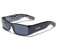 Bandana Paisley Locs Lunettes de soleil - White Gang Compton Eazy E NWA West Coast Hardcore Shades, Noir , taille unique