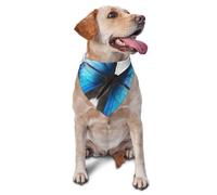 Bandana papillon bleu pour chien et chat de petite et moyenne taille, accessoire photo, bandanas triangulaires réglables et lavables