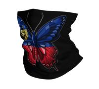 Bandana Papillon Liechtenstein Drapeau du Liechtenstein Anti-UV Chapeaux Demi-Visage Ultra-Douce Tube Bandeaux pour Jogging Sports Extérieur