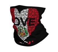 Bandana Pérou Drapeau Péruvien Amour Blanc Anti-UV Echarpe De Cou Lightweight Masque Facial pour Randonnée Paintball Sports 2 Pièces