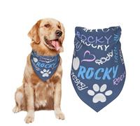 Bandana personnalisé pour chien avec nom ou photo - Écharpe triangulaire douce - Cadeau amusant pour chiens et chats de petite, moyenne et grande taille (motif 3)