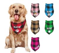 Bandana personnalisé pour chien avec nom ou photo - Écharpe triangulaire douce - Cadeau amusant pour chiens et chats de petite, moyenne et grande taille (motif 1)