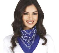 BANDANA POLYESTER BLEU MOTIFS PAISLEY ADULTE