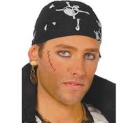 bandana polyester pirate tête de mort noir adulte - modèle aléatoire - guirca 13915 Noir G