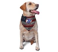 Bandana pour Chien 71St Infantry Division The Red Circle Division Animaux De Compagnie Écharpe Triangulaire Birthday Party Triangle Dog Scarf pour Chiens Chats Chiot Petit Moyen Grand 30X70Cm