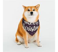 Bandana pour Chien à imprimé Joyeux Noël 2, Bandana Triangulaire Ajustable pour Chiens et Chats - Taille Moyenne