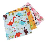 Bandana pour Chien à Motif Dinosaures, Léger, 4 Pièces, Tissu | Style Chic et Décoratif, Usage Animal, Accessoire Triangle pour Costume, Ensemble de Quatre