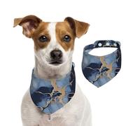 Bandana pour chien à motif marbré - Écharpe réglable pour animaux de compagnie - Bandana lavable double face en coton - Triangle - Écharpe pour chien et chat - Accessoires de costume pour chiot