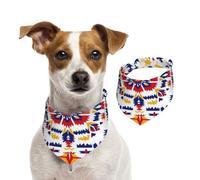 Bandana pour chien à motif symétrique - Lavable - Écharpe pour chien de petite et grande taille - Pour fille ou garçon - Accessoires pour animaux domestiques
