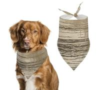 Bandana pour chien à rayures beiges lavable et réglable, écharpe respirante pour animaux de compagnie de petite, moyenne et grande taille, accessoire tendance mignon pour animal de compagnie