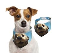 Bandana pour chien adorable loutre de mer réglable pour animaux de compagnie, bandanas lavables double face pour animaux de compagnie, foulard triangulaire en coton pour chien, chats, écharpes pour