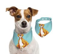 Bandana pour chien amusant de dessin animé kangourou zoo écharpe réglable pour animaux de compagnie bandanas lavables double face pour animaux de compagnie foulard triangle en coton écharpes pour